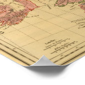 物理的および鉱物学的な地図 ポスター (角)