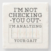 物理的なセラピストをチェックアウトしないおもしろい ストーンコースター (正面)