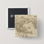 物理的なワールドマップ 缶バッジ (正面&裏面)