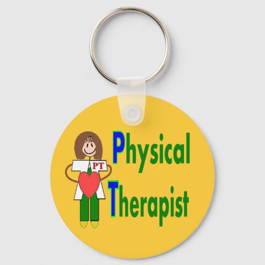 物理的セラピストTシャツとギフト キーホルダー (正面)