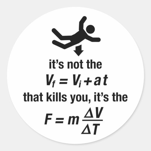 物理 – それは殺す突然の減速だ ラウンドシール (正面)