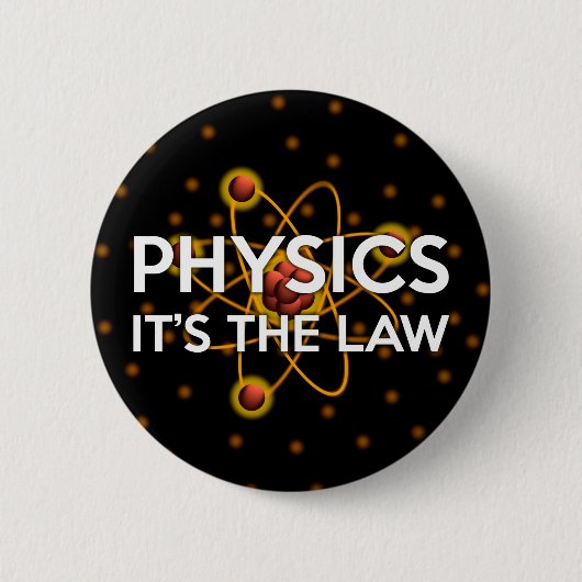 物理。法律だ 缶バッジ (正面)