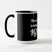 物知りの技術は、ジャンボを無視するものを知ることだ マグカップ (左)