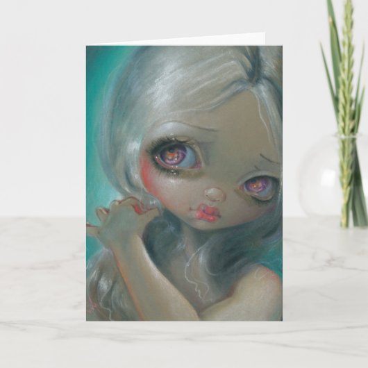 「物言いたげな瞬間」グリーティングカード カード (正面)