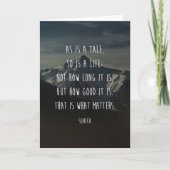 物語があるように悔やみや弔慰カードは"、そう生命"セネカ語です カード (正面)