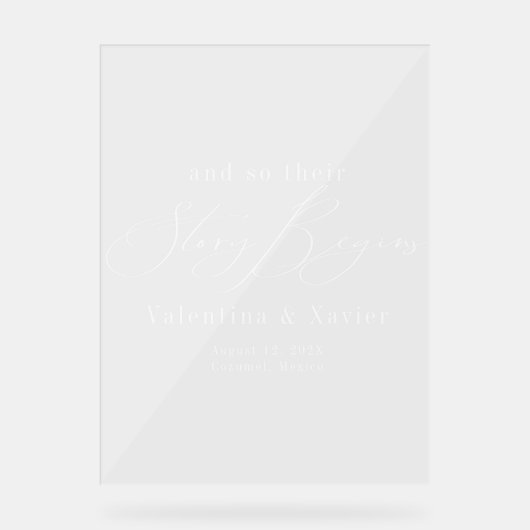 物語がエレガントな結婚式へようこそ アクリルサイン (正面)