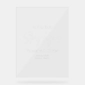 物語がエレガントな結婚式を始めるウェルカムアクリルの看板 アクリルサイン (正面)