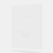 物語がエレガントな結婚式を始めるウェルカムアクリルの看板 アクリルサイン (傾斜)