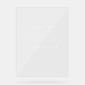 物語がエレガントな結婚式を始めるウェルカムアクリルの看板 アクリルサイン (正面)