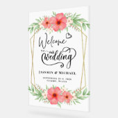物語がエレガントな結婚式を始めるウェルカムアクリルの看板 アクリルサイン (傾斜)