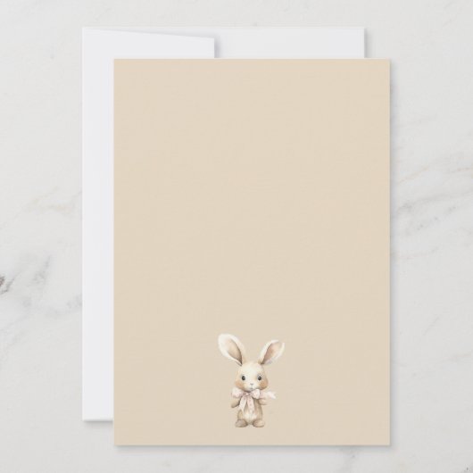 物語がバニーの赤ちゃんシャワーを始める 招待状 (裏面)