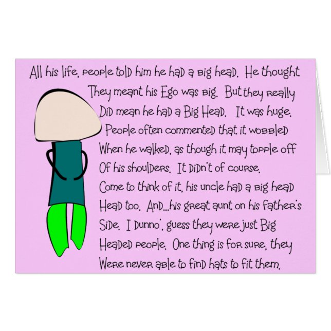 物語のフォーク"彼は大きいヘッド"ストーリーアートを有しました (正面横)