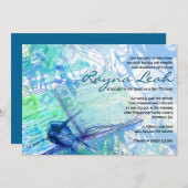 物語の作家のバーのバルミツワーの招待状 招待状 (正面/裏面)