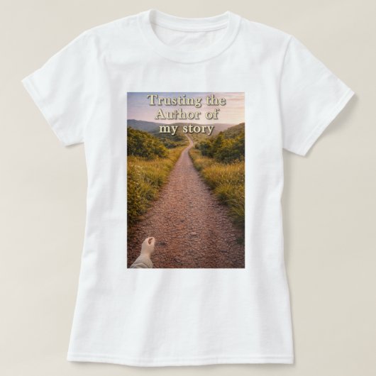 物語の作者を信じる Tシャツ (デザイン正面)