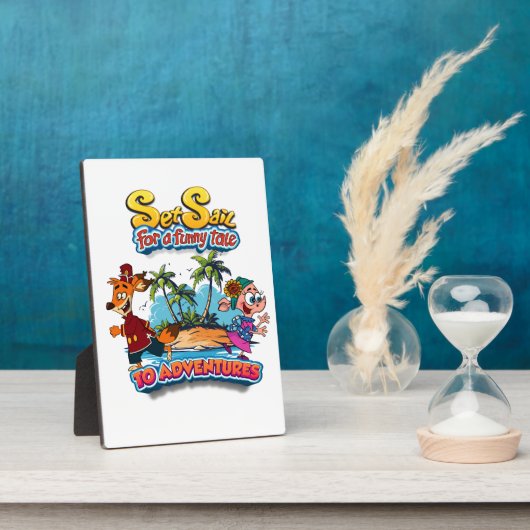 物語の冒険おもしろい島へ帆を張る フォトプラーク (側面)