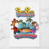 物語の冒険おもしろい島へ帆を張る フードラベル (シングルラベル)