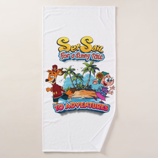 物語の島のバスタウおもしろいルに帆を張る バスタオルセット (バスタオル)