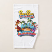 物語の島のバスタウおもしろいルに帆を張る バスタオルセット (ハンドタオル)