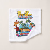 物語の島のバスタウおもしろいルに帆を張る バスタオルセット (ウォッシュタオル)