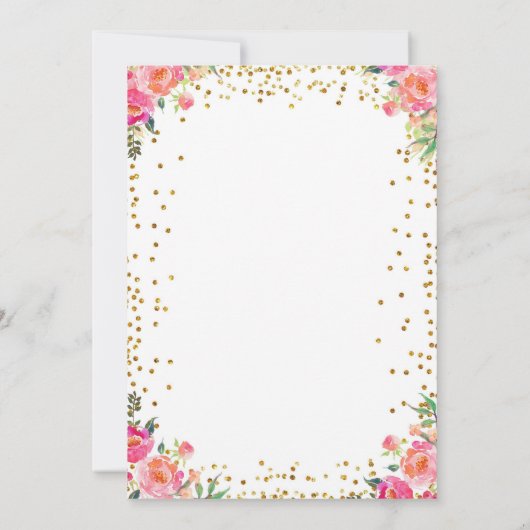 物語の本のおとぎ話のベビーシャワーの招待状 招待状 (裏面)