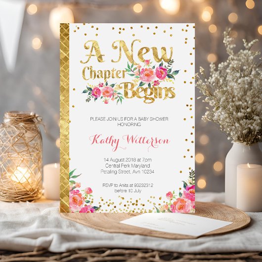 物語の本のおとぎ話のベビーシャワーの招待状 招待状