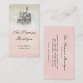 物語の本のおとぎ話の城のブティックの名刺 名刺 (正面/裏面)