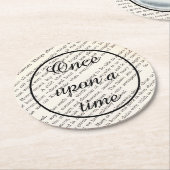 物語の本のコースター-昔々 ラウンドペーパーコースター (アングル)
