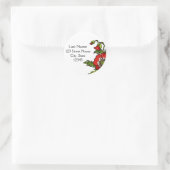 物語の本の差出人住所の封筒用シール ラウンドシール (バッグ)