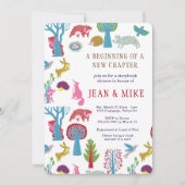 物語の本の森林ベビーシャワーの招待状 招待状 (正面)