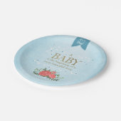 物語の本の紙皿のベビーシャワーそれは男の子の青です ペーパープレート (アングル)