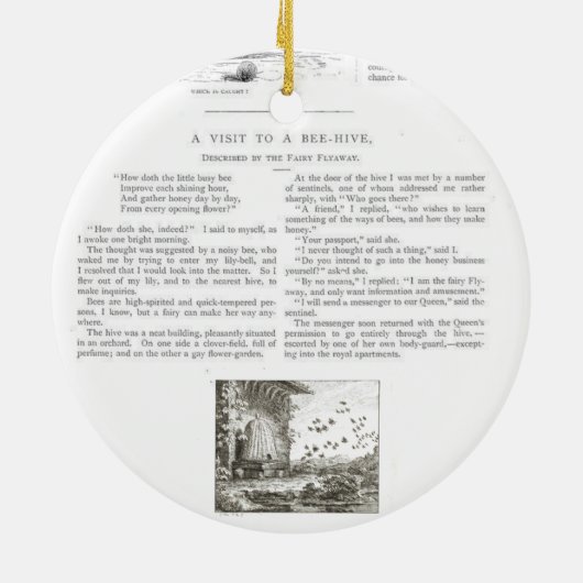 物語の本の蜂のオーナメント セラミックオーナメント (裏面)