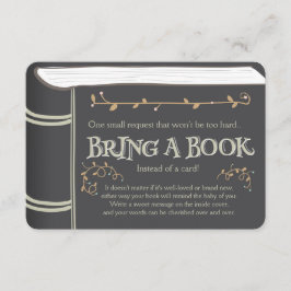 物語の本は本のベビーシャワーのヴィンテージブラウンを持って来ます エンクロージャーカード