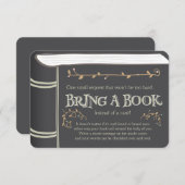 物語の本は本のベビーシャワーのヴィンテージブラウンを持って来ます エンクロージャーカード (正面/裏面)