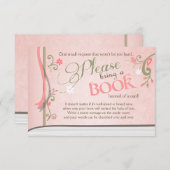 物語の本は本のヴィンテージのピンクおよび金ゴールドの女の子を連れて来ます エンクロージャーカード (正面/裏面)