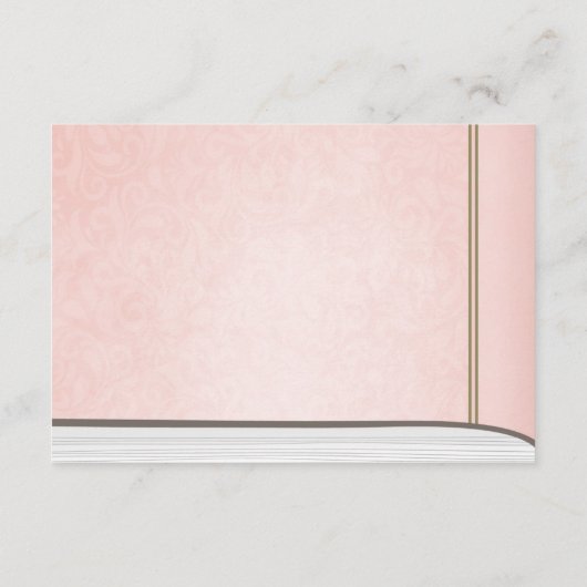 物語の本は本のヴィンテージのピンクおよび金ゴールドの女の子を連れて来ます エンクロージャーカード (裏面)