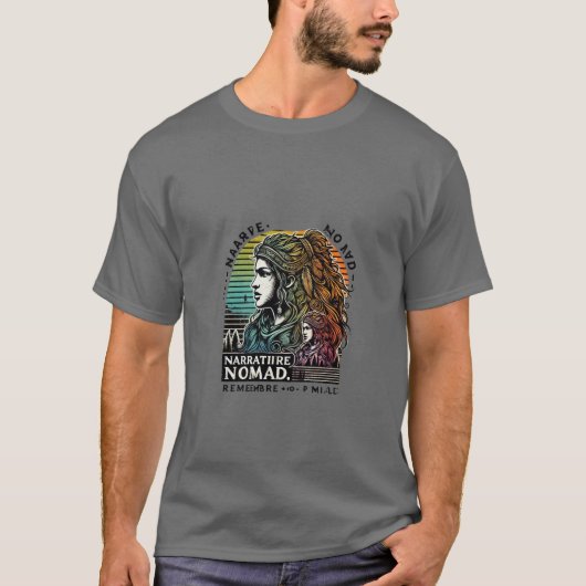 物語の遊牧民 Tシャツ (正面)