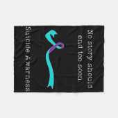 物語はあまりにも早く終わるべき自殺認識度3 フリースブランケット (正面(横))