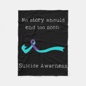 物語はあまりにも早く終わるべき自殺認識度3 フリースブランケット (正面)