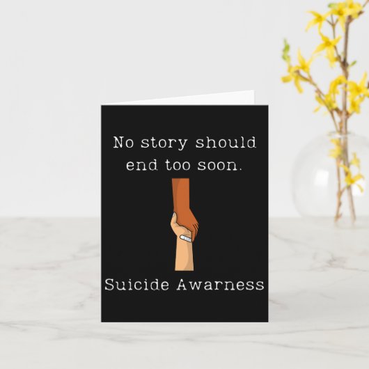 物語はあまりにも早く自殺に終わらせるべきではない認識度 カード (黄色い花)