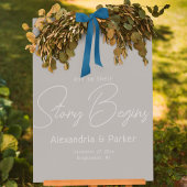 物語はここから始まる：エレガントな結婚式へようこそ アクリルサイン