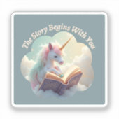 物語は君から始まる – かわいい一角獣 シール (正面)