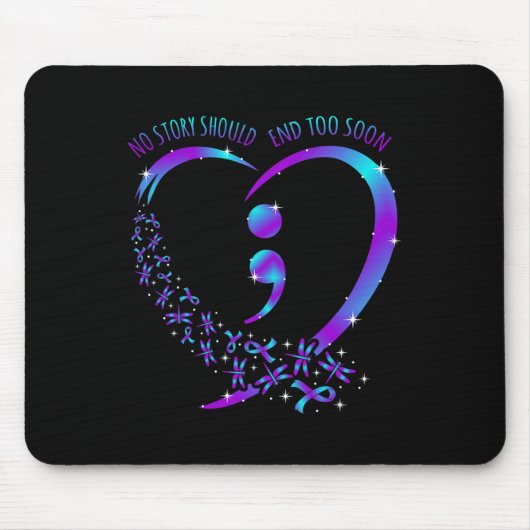 物語は幸せな自殺認識度サポートG終了 マウスパッド (正面)