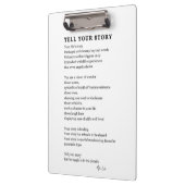 物語を語る勇気の詩のポスターのウォールアート クリップボード (左)