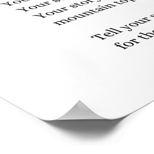 物語を語る勇気の詩のポスターのウォールアート ポスター (角)