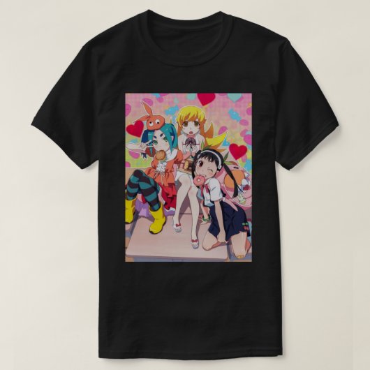 物語シリーズ – 忍・大次_amp_マヨイ tシャツ (デザイン正面)