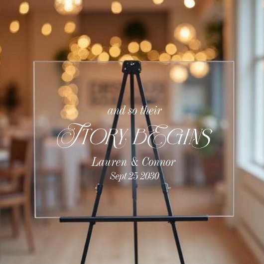 物語モダンエレガントの結婚始まり アクリルサイン