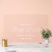 物語モダンエレガントの結婚始まり アクリルサイン (ウェディング)