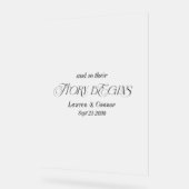 物語モダンエレガントは白い結婚霜で始まる アクリルサイン (傾斜)