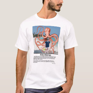 物語間抜け:人間食べのタコTシャツ Tシャツ
