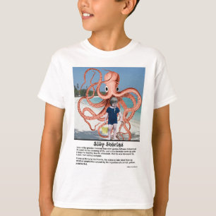 物語間抜け:人間食べのタコTシャツ Tシャツ